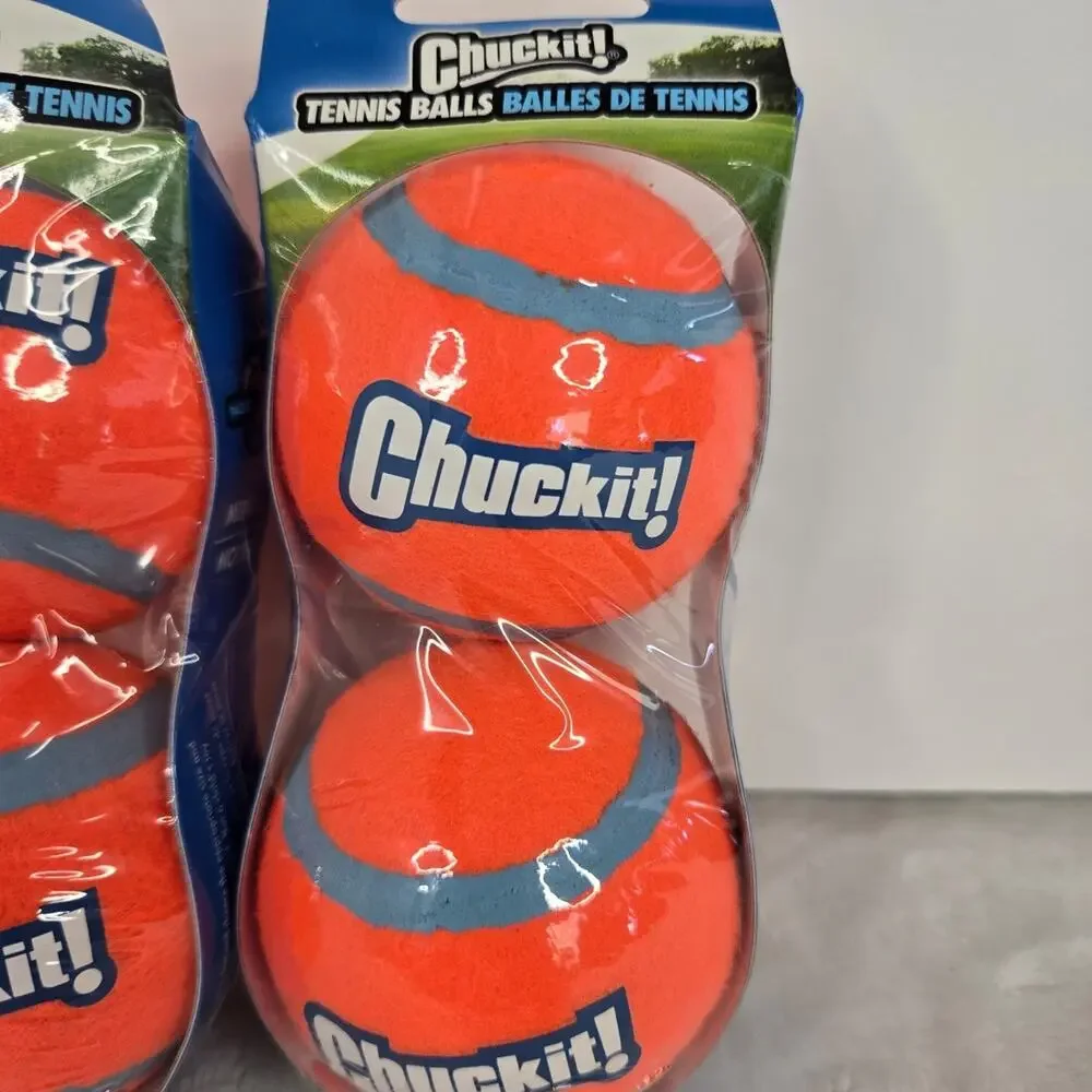Chuckit! Tennis Ball Fetch Dog Toy – 4 Pack – Brand New
